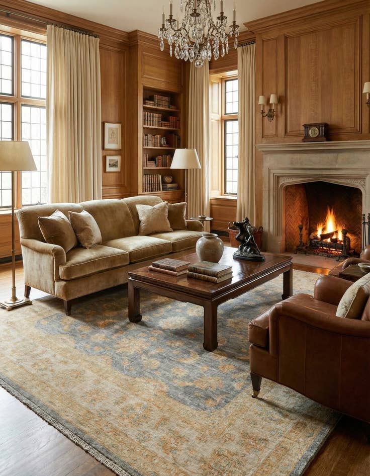 Detail image of 8' 4 x 9' 8 Kaizar Wool Rug