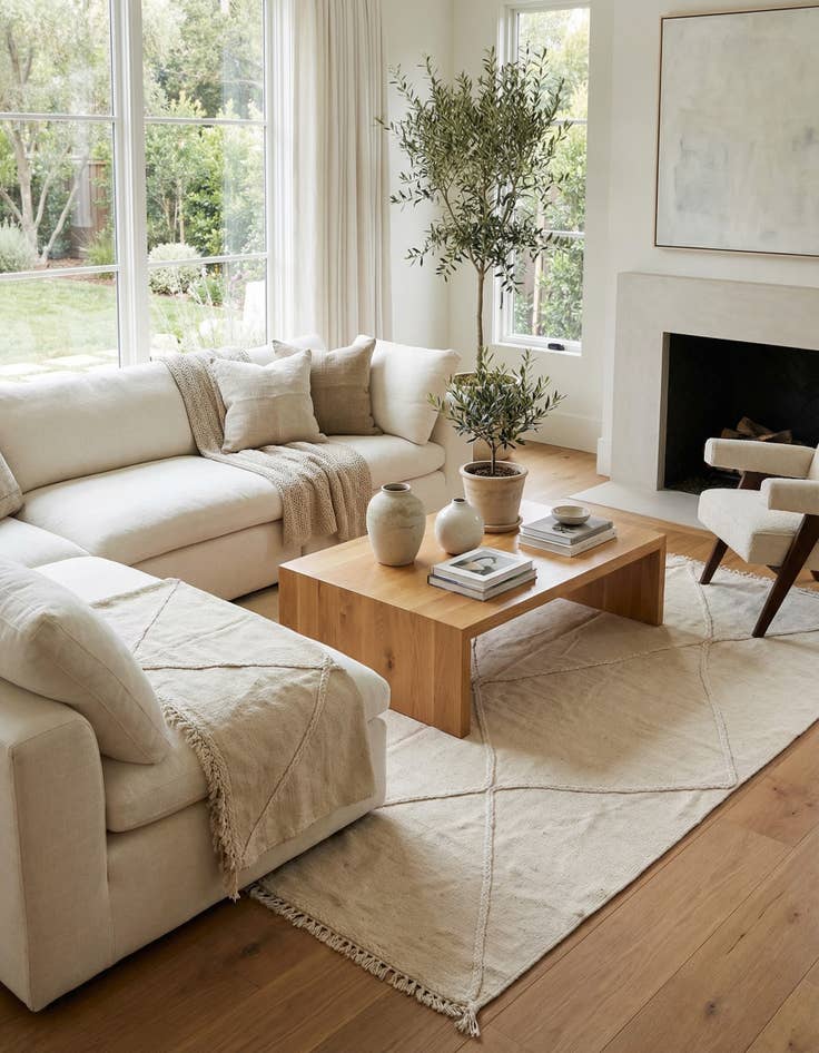 Detail image of 5' x 6' 5  Hand Woven Kilim Modern Wool Rug