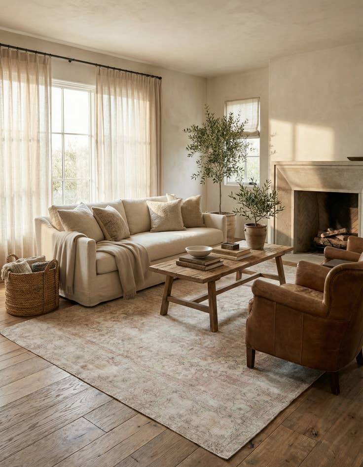 Detail image of 6' 2 x 9' 4  Hand Knotted Ultra Vintage Persian Wool Rug