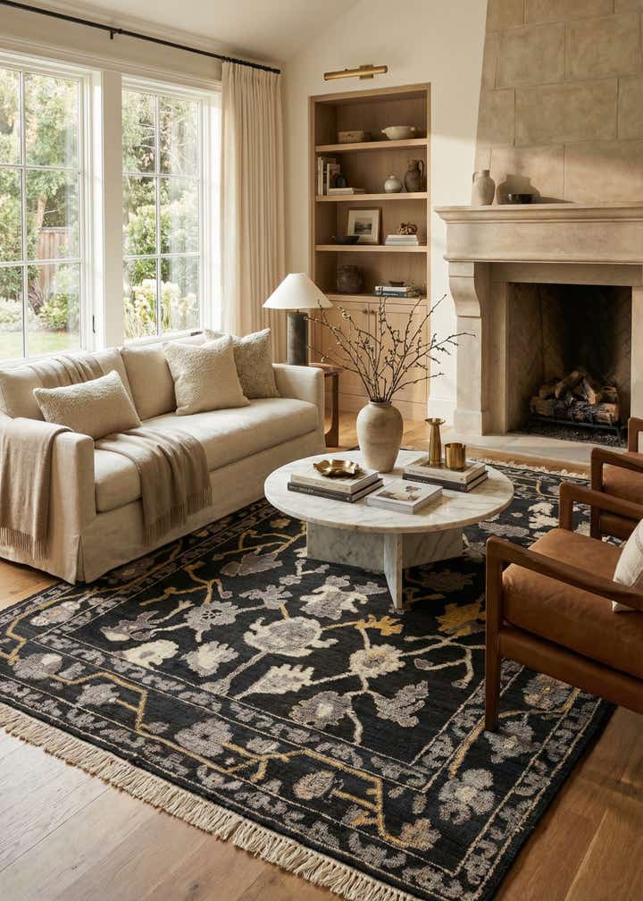 9' 1 x 12' 9 Hand Knotted Darya Wool Rug