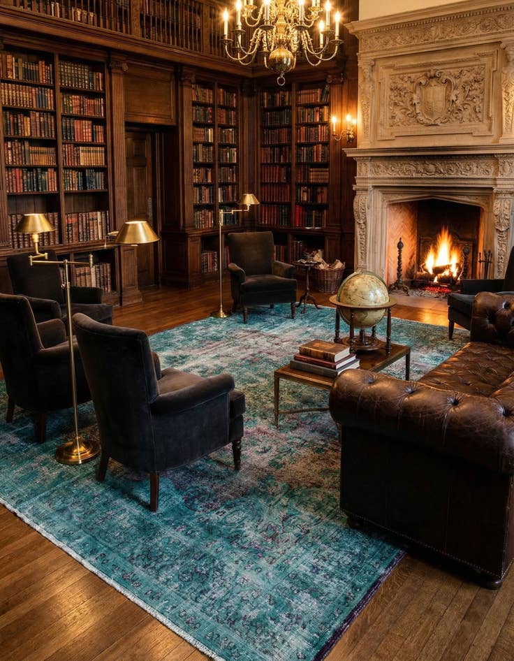 Detail image of 9' 7 x 12' 6 Vintage Royal Wool Rug