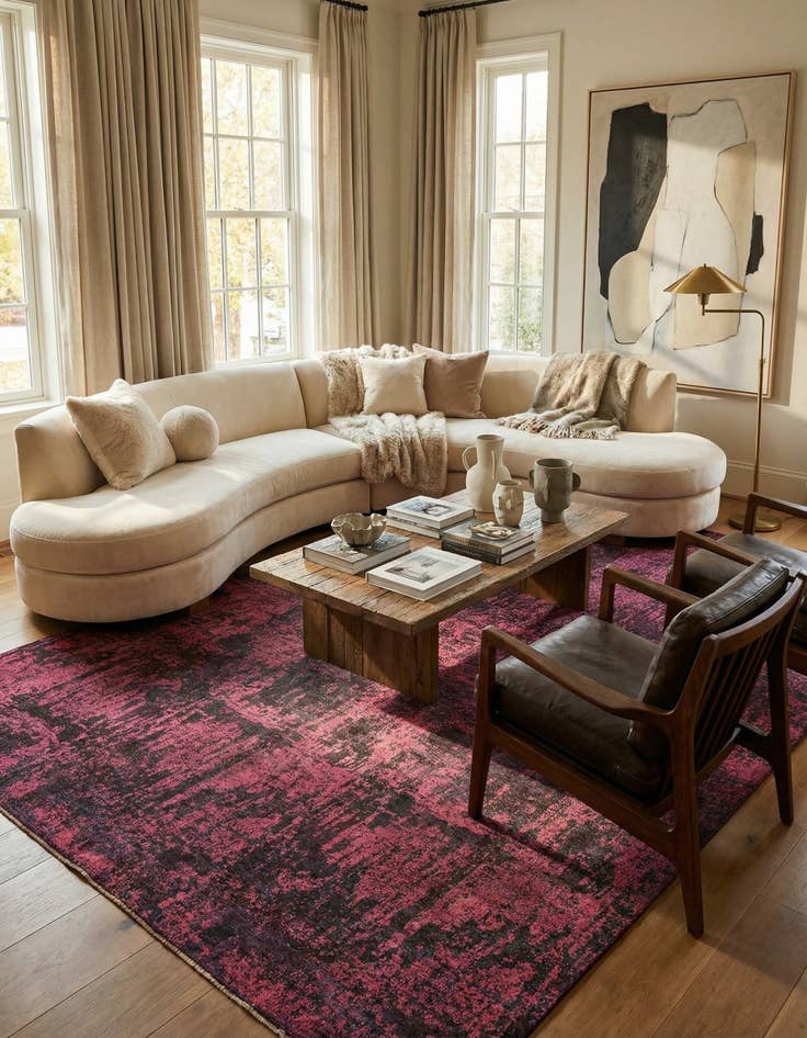 Detail image of 8' 9 x 12'  Hand Knotted Ultra Vintage Persian Wool Rug