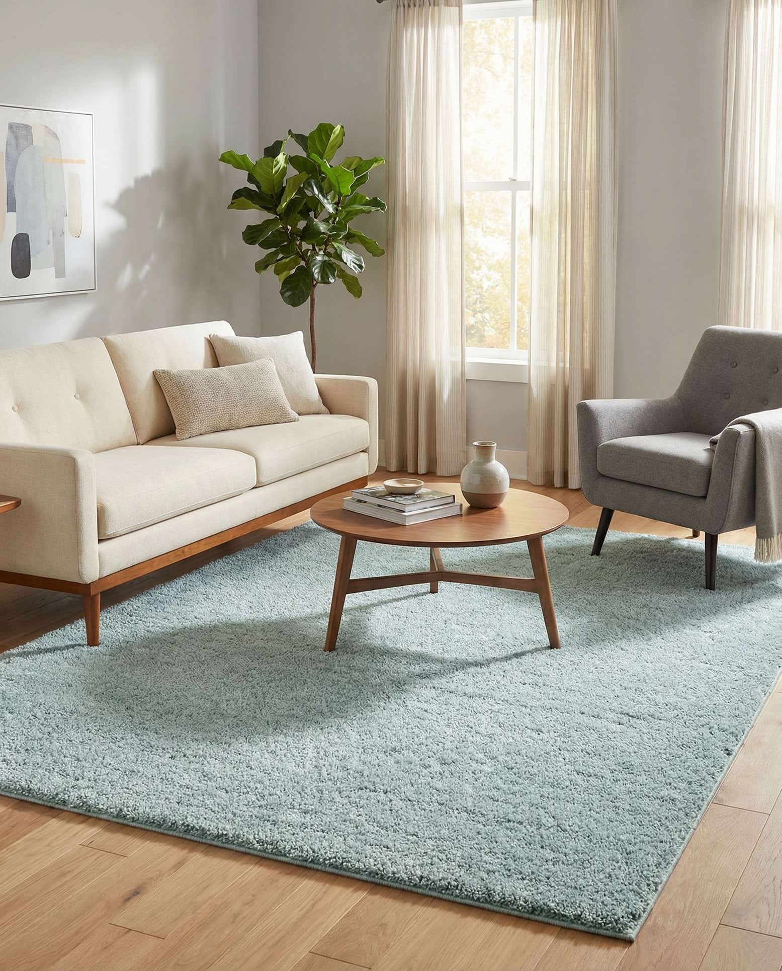 8' x 10' Soft Solid Shag Rug