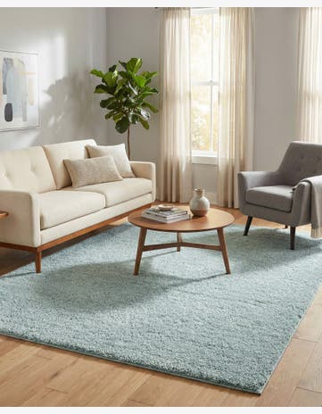 Sage Green Soft Solid Shag Rug