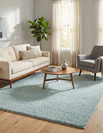 8' x 10' Soft Solid Shag Rug