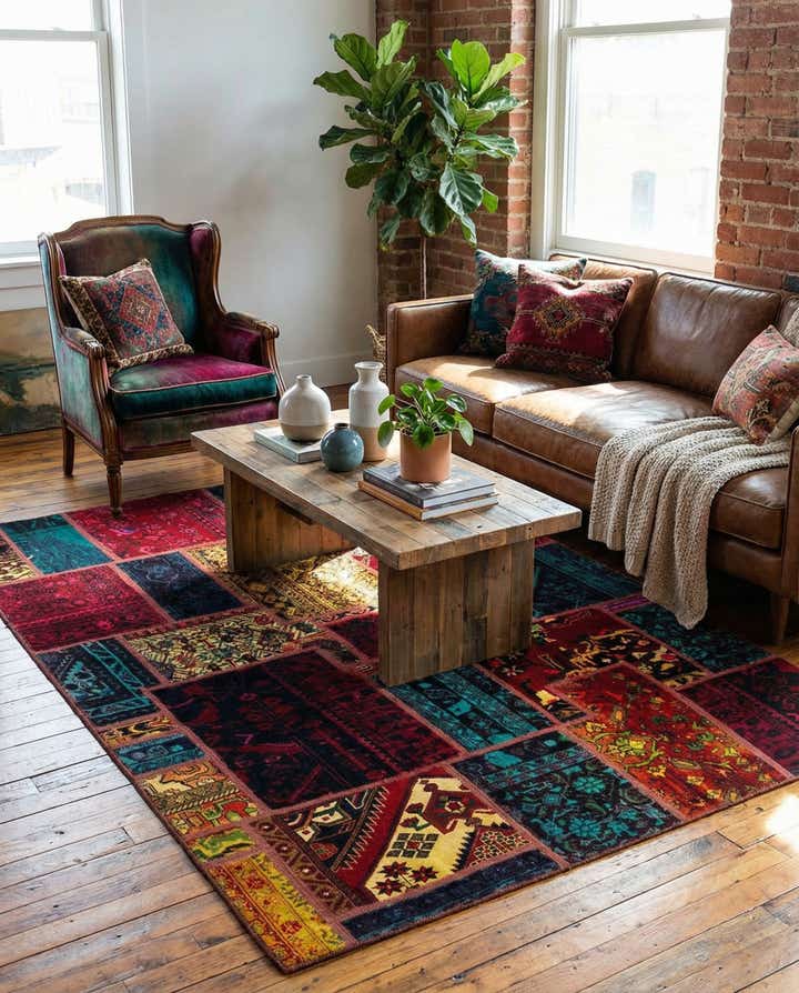 5' 7 x 8' Hand Knotted Ultra Vintage Persian Wool Rug