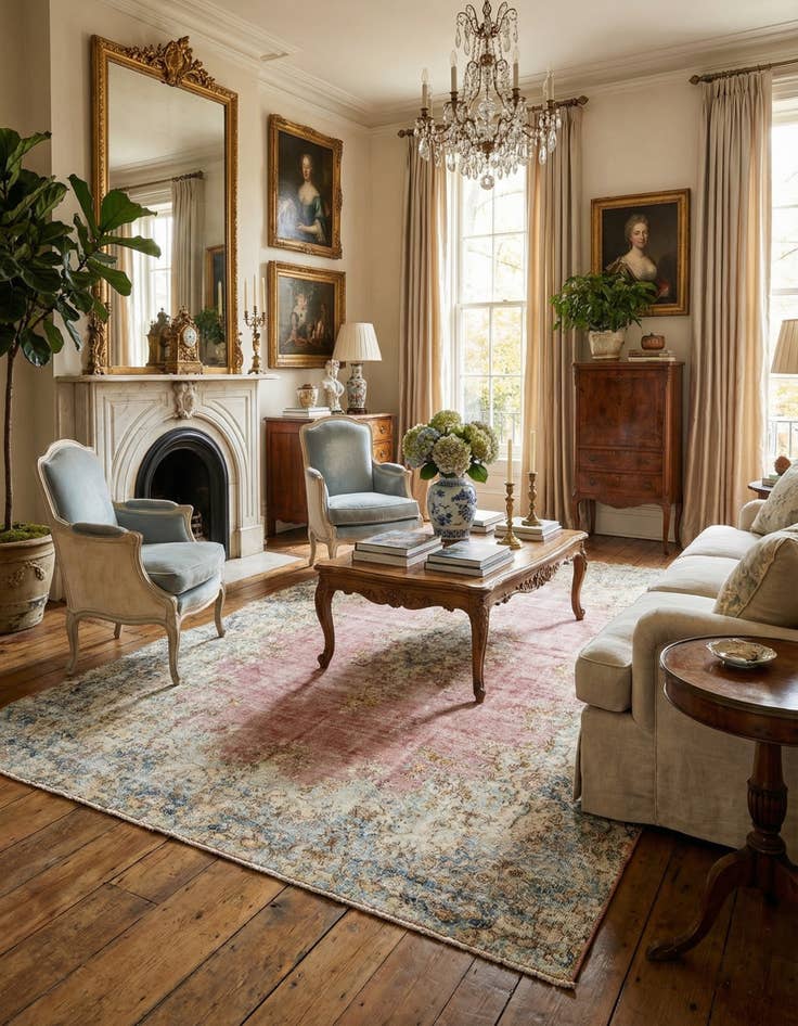 Detail image of 8' 4 x 12' Vintage Royal Wool Rug