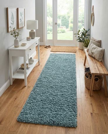  2' 7 x 19' 8 Solid Shag Runner Rug