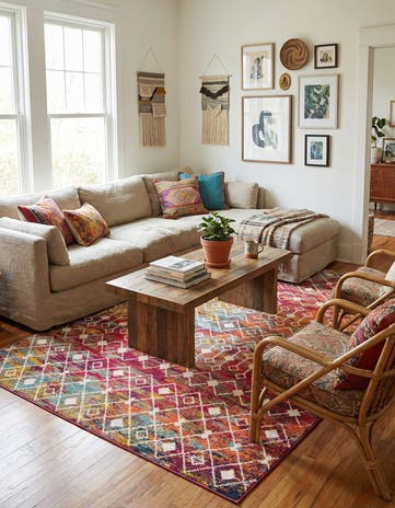 9' x 12' Moroccan Trellis Rug
