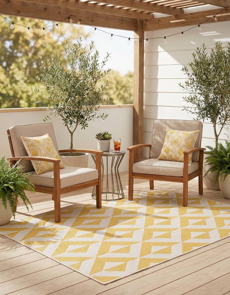 Detail image of 4' x 6' Easy-Clean Jill Zarin Napa Indoor / Outdoor Rug