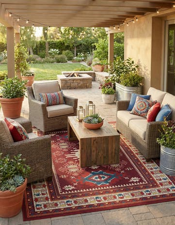 7' 10 x 10' Easy-Clean Baja Indoor / Outdoor Rug