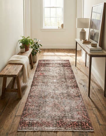 3' 4 x 7' Hand Knotted Ultra Vintage Persian Wool Runner Rug