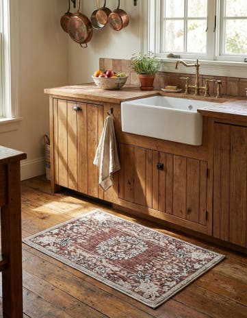 Dusty Rose Eco Traditional Rug
