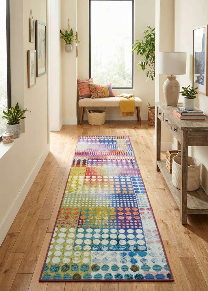 2' x 8' Easy-Clean Modern Indoor / Outdoor Runner Rug