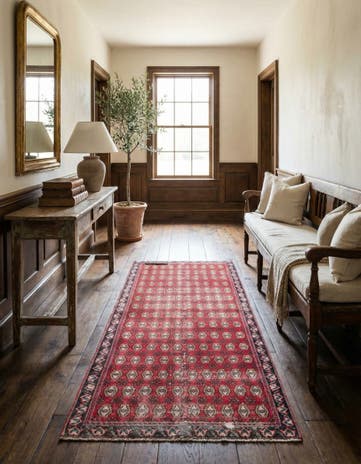 3' 1 x 6' 3 Hand Knotted Ultra Vintage Persian Wool Runner Rug