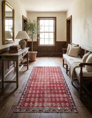 3' 1 x 6' 3 Hand Knotted Ultra Vintage Persian Wool Runner Rug