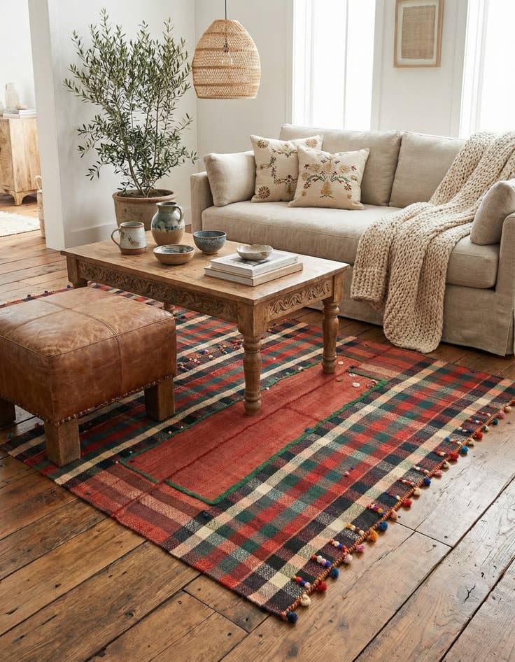 Detail image of 4' x 4' 11 Jajim Rug