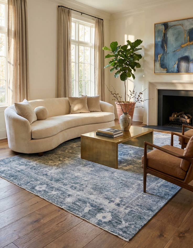 Detail image of 8' 10 x 12' 3  Hand Knotted Ultra Vintage Persian Wool Rug