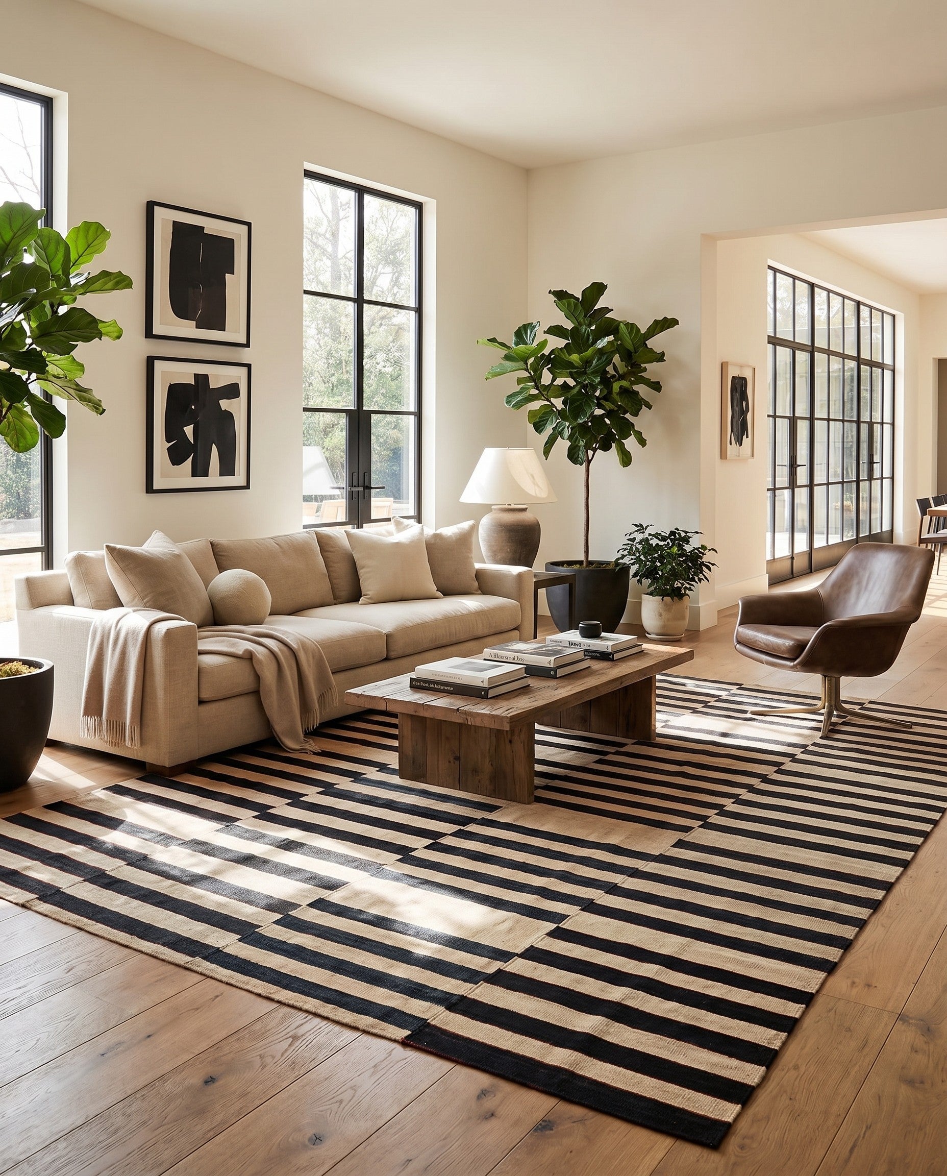 5' 6 x 7' 10 Hand Woven Kilim Modern Wool Rug