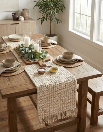 1' 2 x 4' 1 Hand Woven Chunky Jute Table Runner Rug