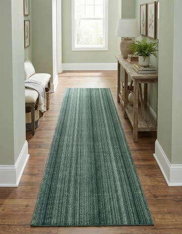 Green Gemstone Runner Rug