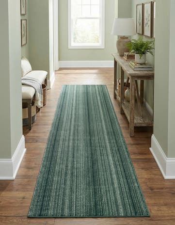 Green Gemstone Runner Rug