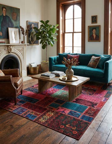 5' 8 x 7' 5 Hand Knotted Ultra Vintage Persian Wool Rug
