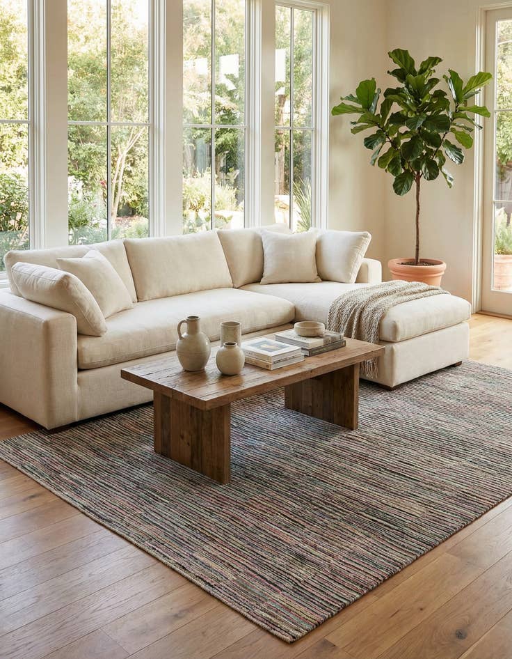 Detail image of  6' x 10' 3  Hand Knotted Darya Wool Rug