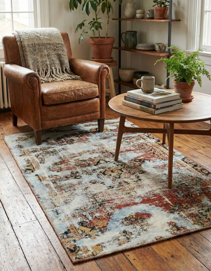 Detail image of 3' 6 x 5' 4  Hand Knotted Ultra Vintage Persian Wool Rug