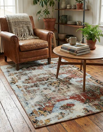 3' 6 x 5' 4 Hand Knotted Ultra Vintage Persian Wool Rug