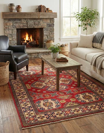 3' 5 x 5' Hand Knotted Kazak Rug