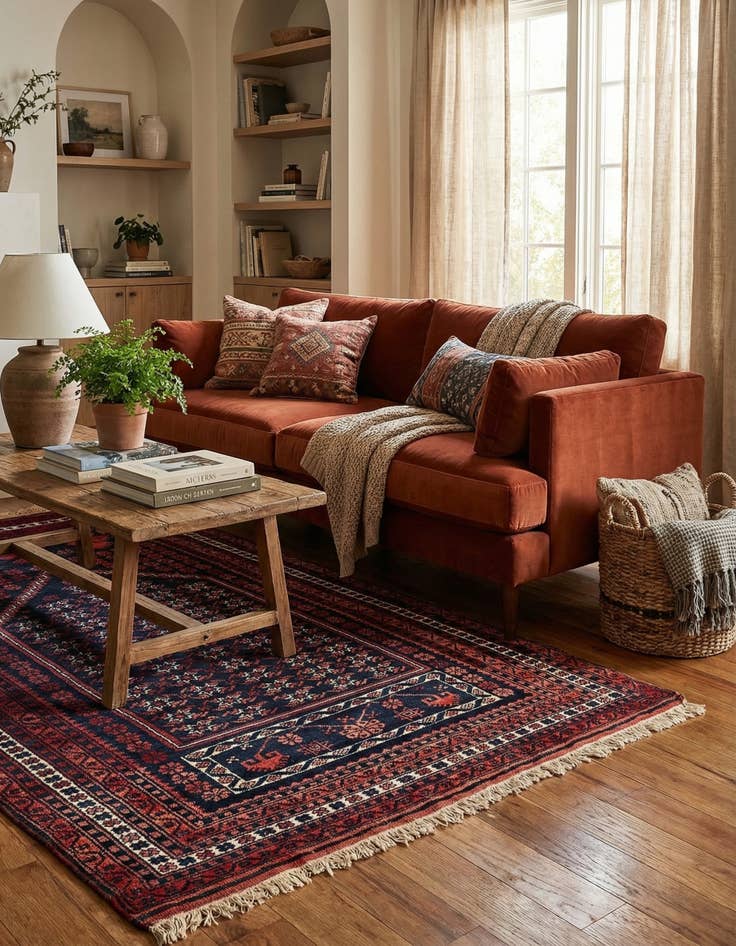 Detail image of 3' 6 x 5' 9  Hand Knotted Balouch Oriental Wool Rug