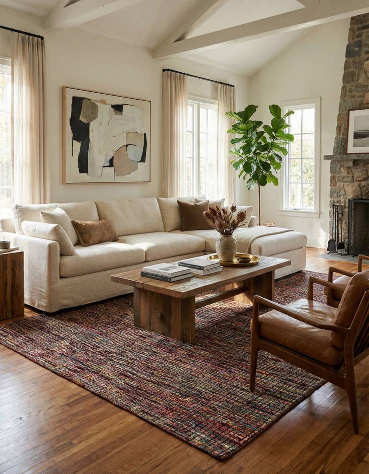 Detail image of 5' 7 x 8' 2  Hand Knotted Darya Wool Rug