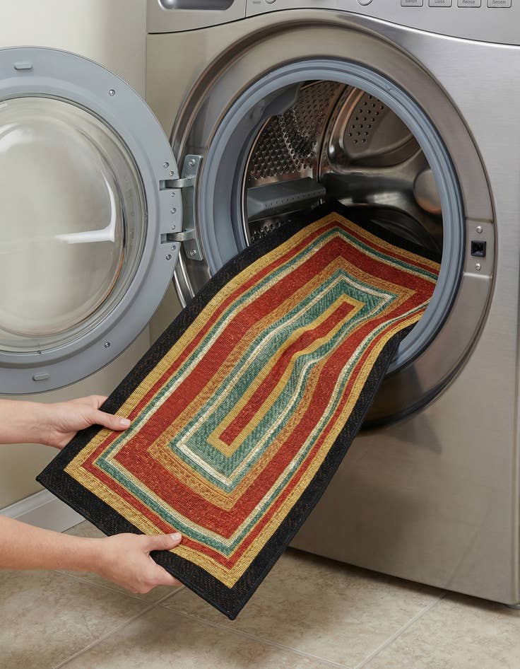 Detail image of 2' x 5'  Washable Modern Indoor / Outdoor Runner Rug