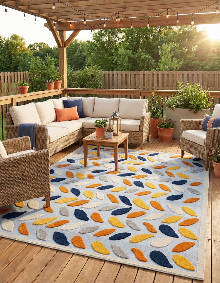 Detail image of 7' 10 x 10'  Washable Aruba Indoor / Outdoor Rug