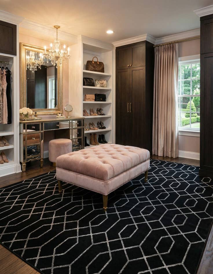 Detail image of 9' x 12'  Marilyn Monroe™ Glam Trellis Rug