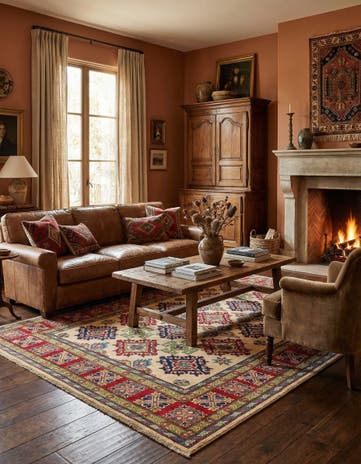 6' x 8' 5 Hand Knotted Kazak Rug