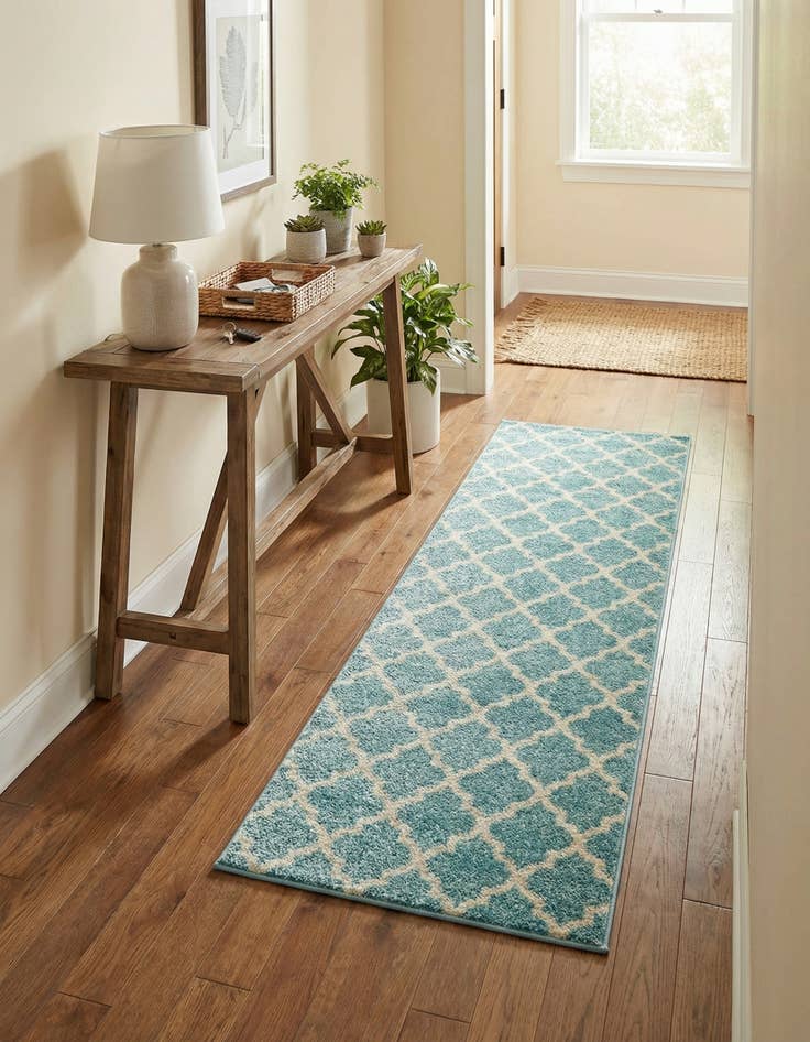 Detail image of  2' x 6' Moroccan Trellis Runner Rug