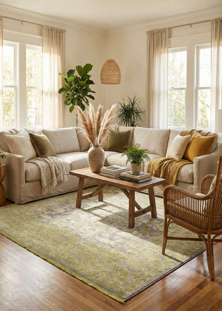 8' x 8' Modern Classical Square Rug