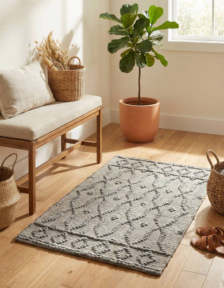 Detail image of  2' 2 x 3' 1  Hand Woven Larsa Jute Rug