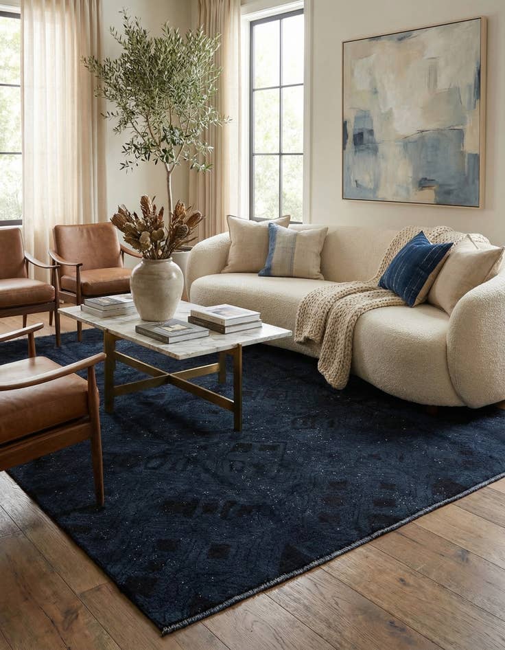 Detail image of 8' x 10' 5  Hand Knotted Moroccan Wool Rug