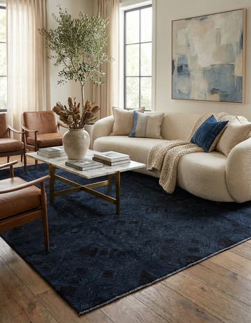 8' x 10' 5 Hand Knotted Moroccan Wool Rug