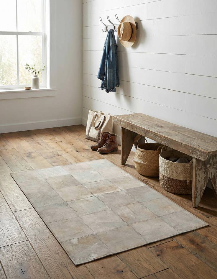 Detail image of 2' x 3' Cowhide Leather Rug