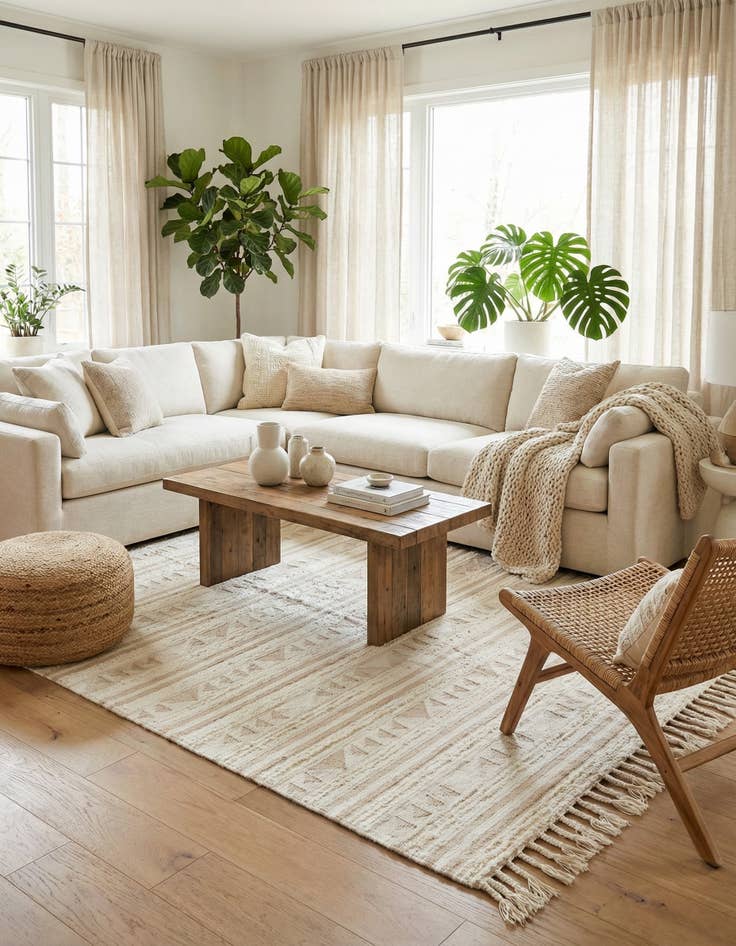 Detail image of  9' x 12'  Hand Woven Arizona Wool Rug