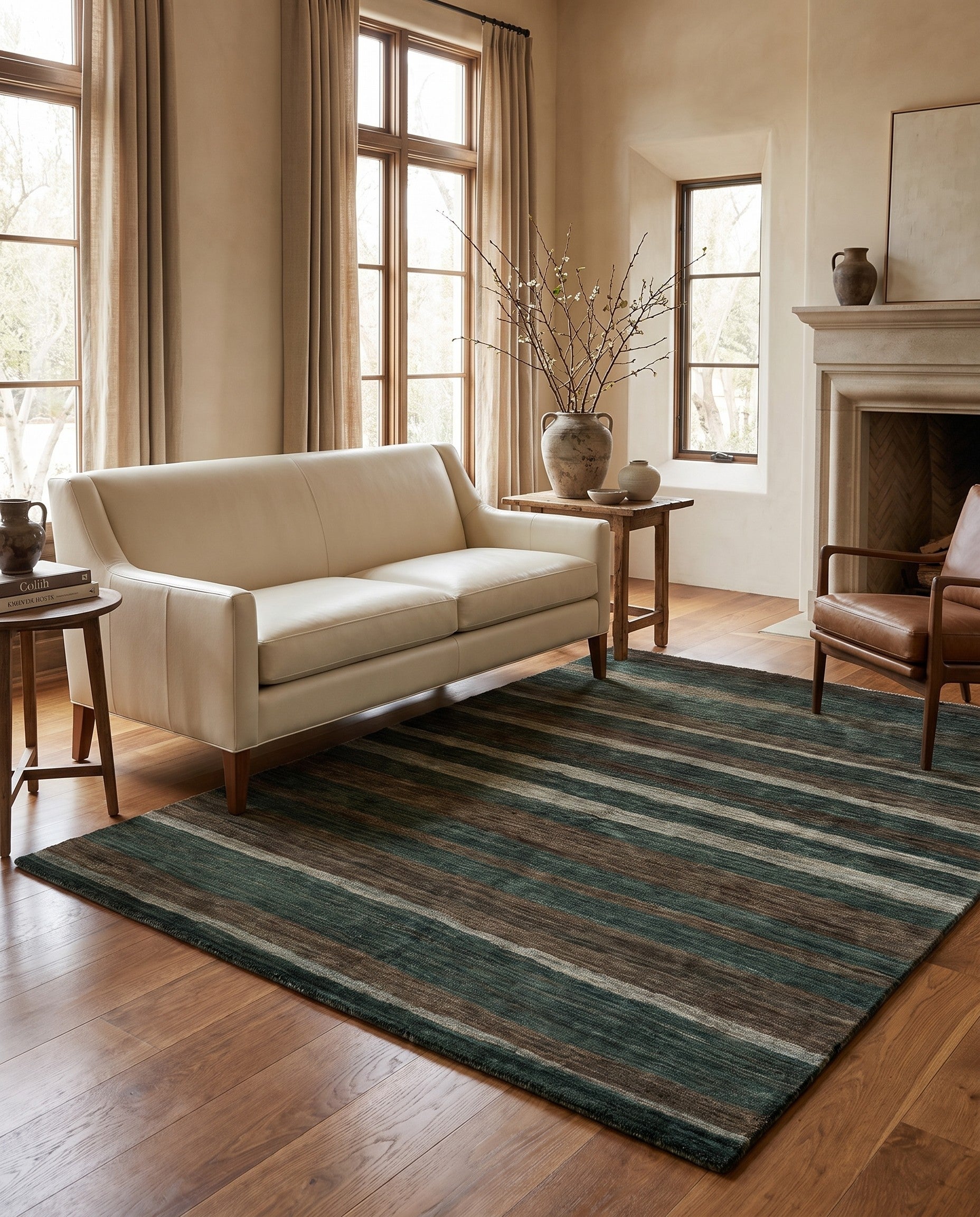 5' x 6' 9 Hand Knotted Gabbeh Wool Rug