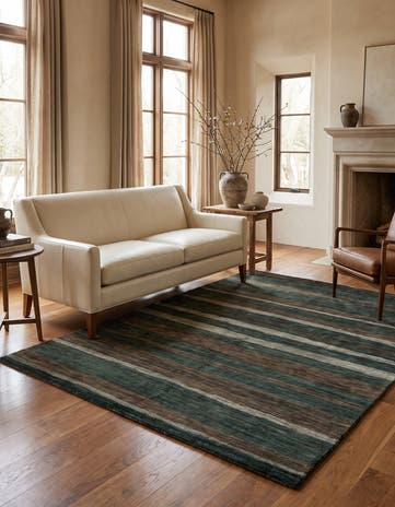 5' x 6' 9 Hand Knotted Gabbeh Wool Rug