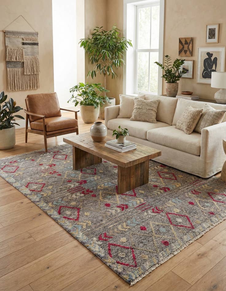 Detail image of 5' x 7' 10  Hand Knotted Darya Wool Rug