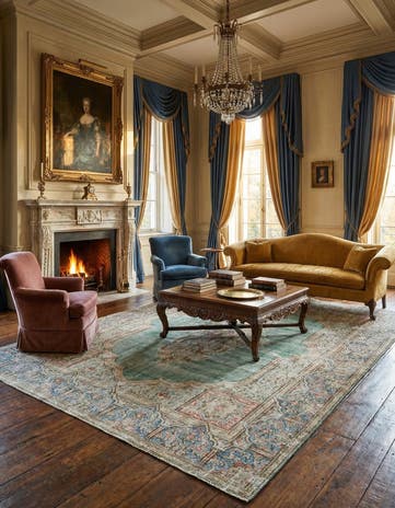 9' 5 x 12' 6 Vintage Royal Wool Rug
