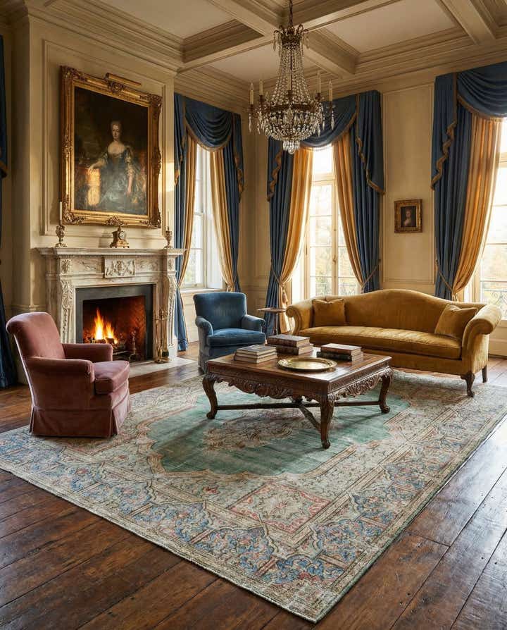 9' 5 x 12' 6 Vintage Royal Wool Rug