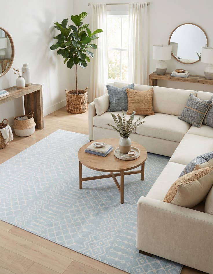 Detail image of 10' 8 x 16' 5 Kasbah Trellis Rug